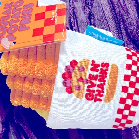 Bark Squeak Potato Fries Plush Dog Toy - Picture 3 of 6